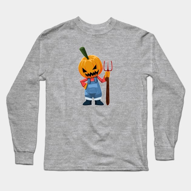 PUMPKIN FARMER Long Sleeve T-Shirt by droidmonkey